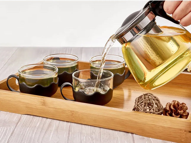 Glazen theepot met thee filter/infuser 900 ml