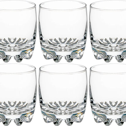 Set van 6x stuks water/sap glazen Tin 310 ml van glas