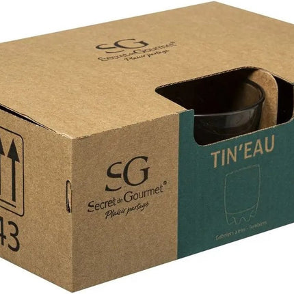 Set van 6x stuks water/sap glazen Tin 310 ml van glas