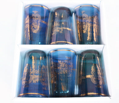 Glazen set (blauw)