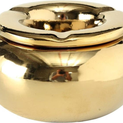 Gouden keramische asbak
