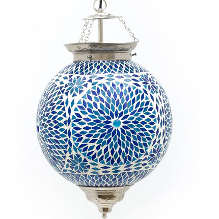 Oosterse lamp Mumbai mozaïek blauw