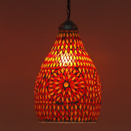 Oosterse lamp Jaipur mozaïek oranje