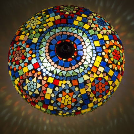 Oosterse plafondlamp mozaïek multicolour Classic