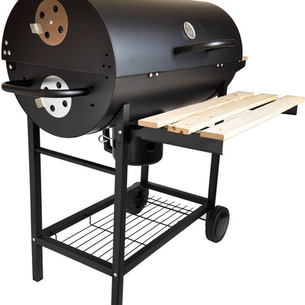 Grote Houtskoolbarbecue op Wielen met Deksel, Thermometer en Verstelbare Roosters – Ideaal voor de Tuin