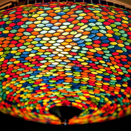 Grote oosterse mozaïek plafonniere multi colour - 38 cm