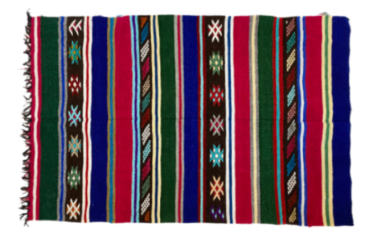 Tapis Kilim marocain à rayures 100 x 150 cm