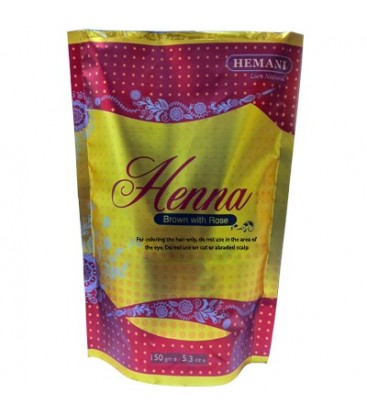 HENNA BRAUN MIT ROSE