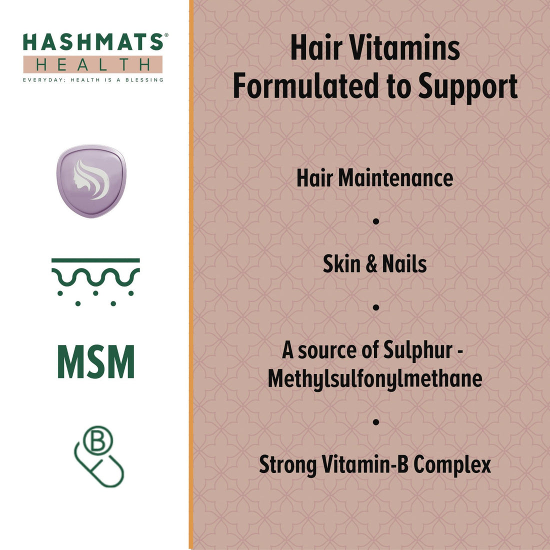 Certifié Halal - Vitamines Cheveux, Peau & Ongles - par HASHMATS®