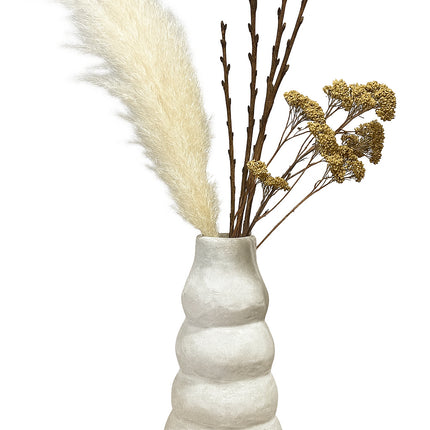 Handgemaakte Decoratieve Vaas 32 cm – Organisch Design in Natuursteenlook