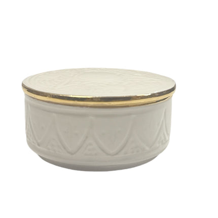 Handgemaakte Keramische Empreinte Pot - Wit Goud