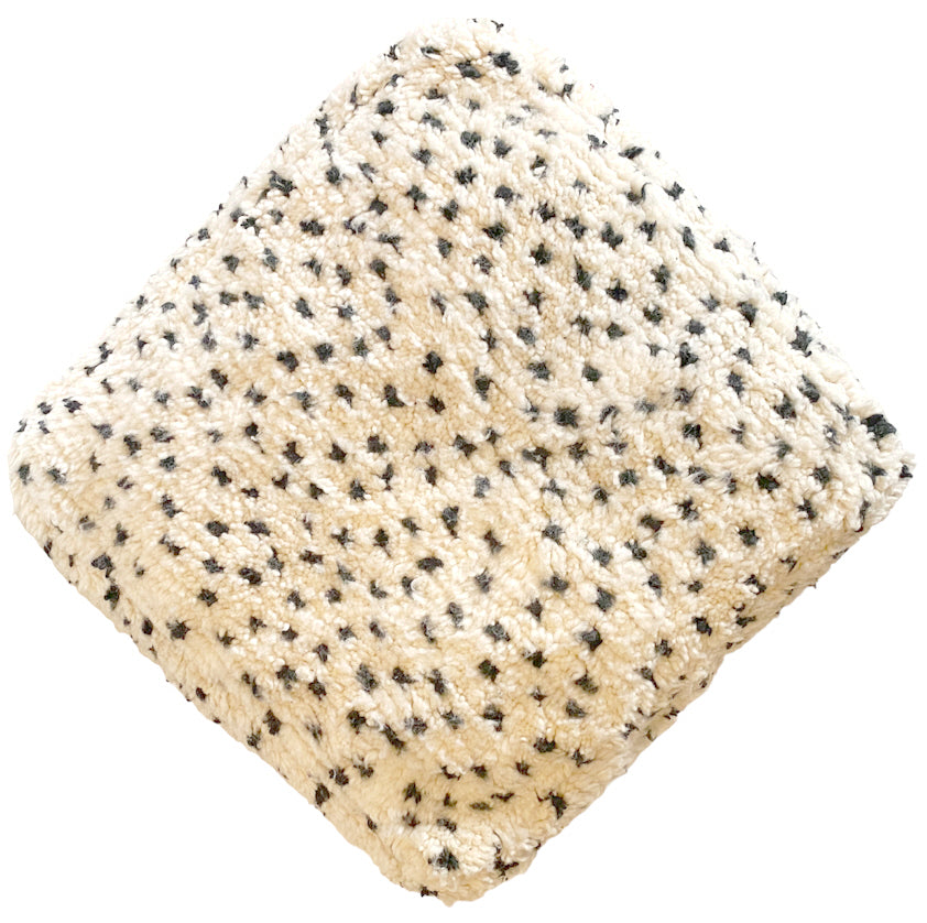 Pouf marocain berbère fait main (Beni Ourain) Coussin de sol moelleux et bohème