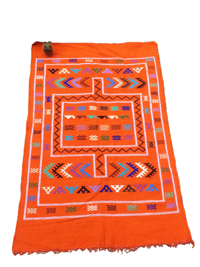 Kelim kleed oranje 150 x 90 cm