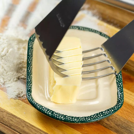 Kinghoff KH3378 - Handmatige Keukenhakker van RVS - 5 Scherpe Bladen - Ideaal voor het Maken van Deeg, Hakken van Boter en Meer