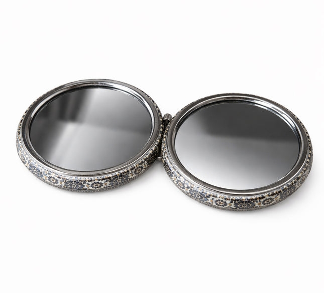 Handspiegel - make-up  Ø 7,5 cm – Marokkaans Design – Compact & Opvouwbaar