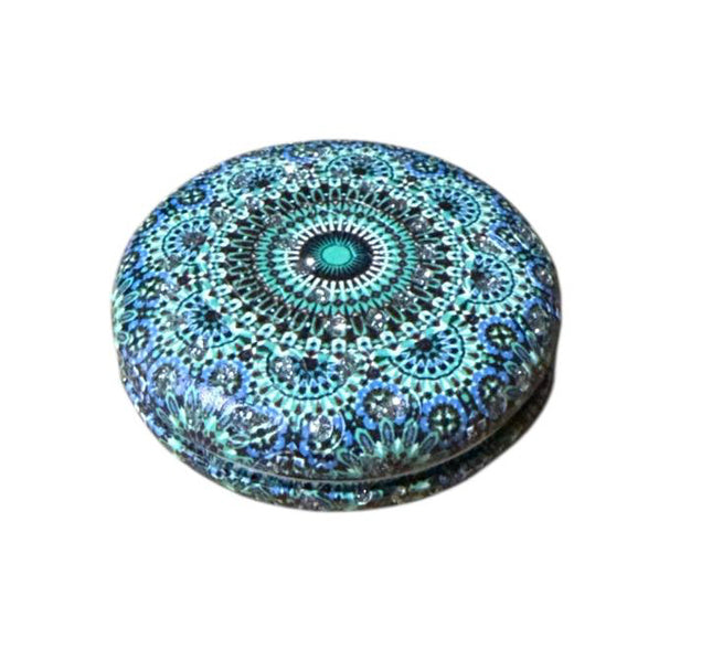 Handspiegel Ø 7,5 cm – Marokkaans Design – Compact & Opvouwbaar