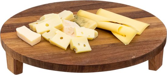 Voedsel/hapjes serveer plank op pootjes - D30 cm