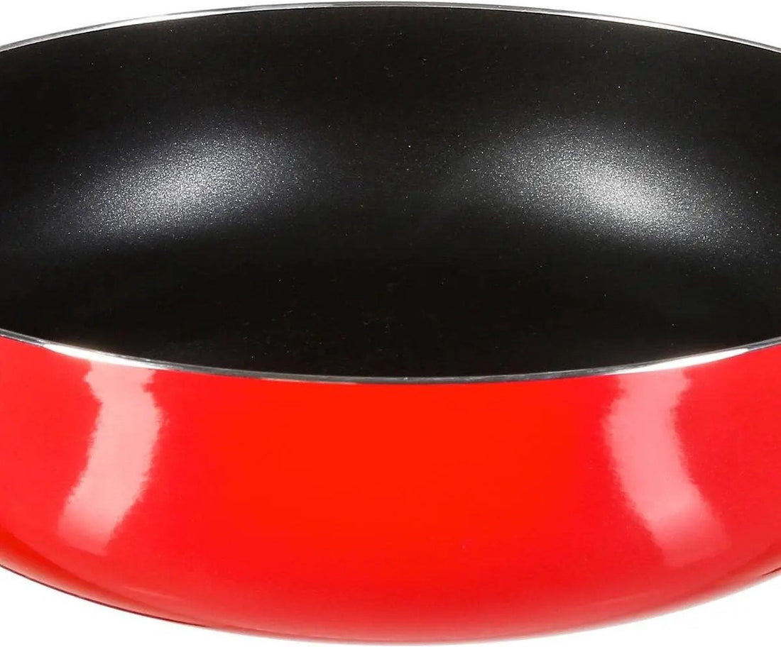 Sauteuse avec couvercle - Tous feux/sources de chaleur compatibles - rouge/noir - Ø 28 cm