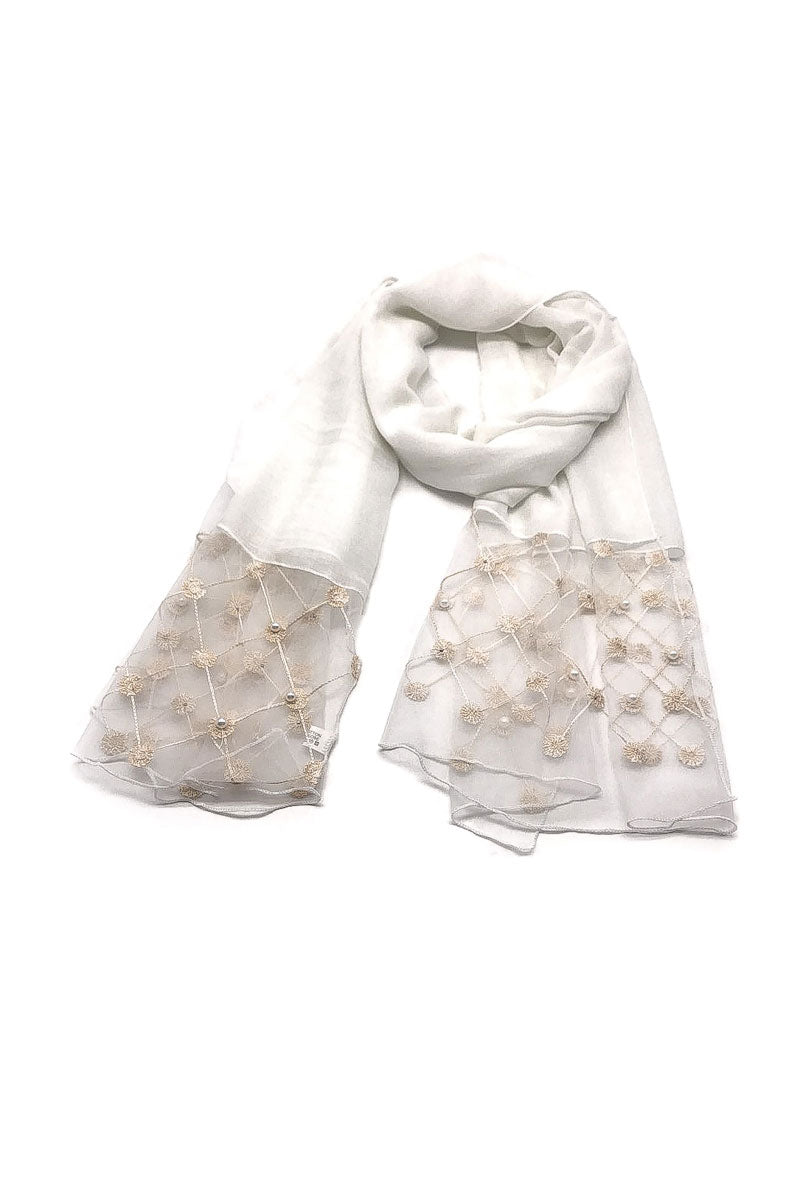 Foulard motif perles