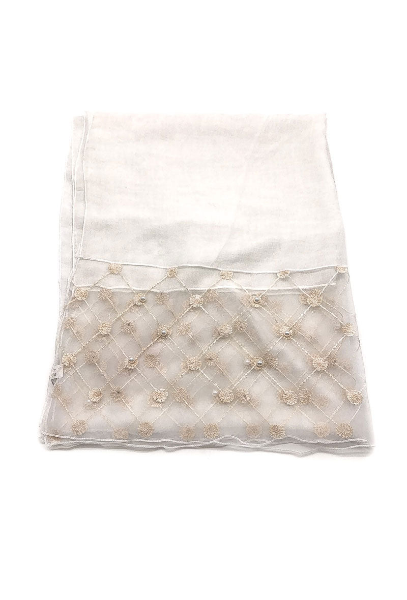 Foulard motif perles