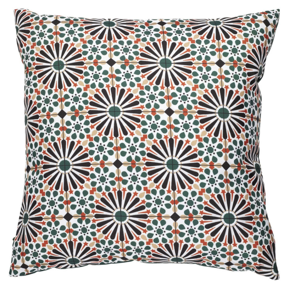 Luxury green cushion with patterns