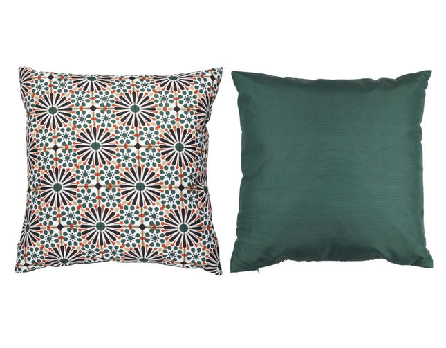 Luxe kussen groen met patronen
