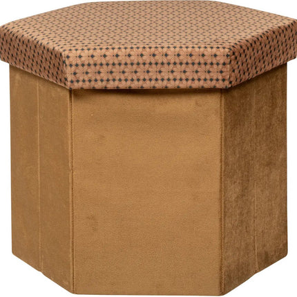 Atmosphera Poef/krukje/hocker Jiling - Opvouwbaar/opslag box 60L