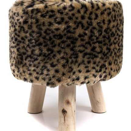 Hocker Poef Krukje panter bruin