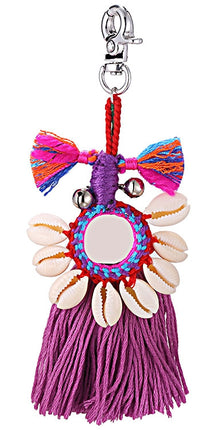 Tas/sleutelhanger Schelp Multicolor