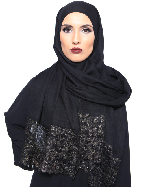 Pashmina-Schal mit Spitze