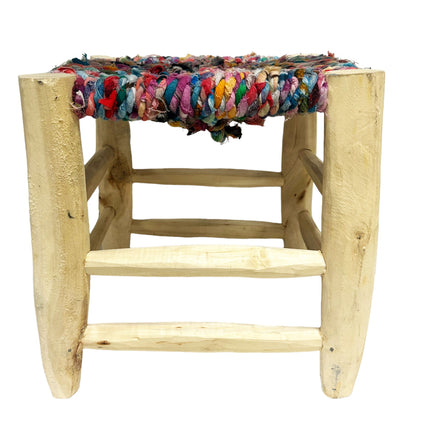 Marokkaanse Houten krukjes multicolor