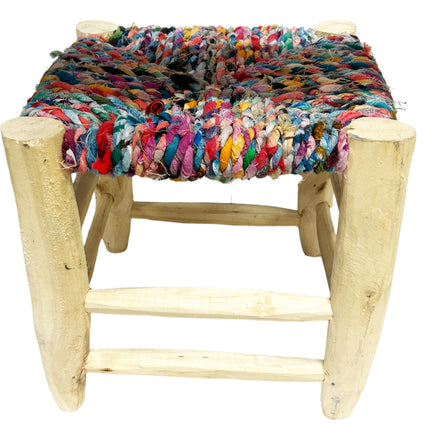 Marokkaanse Houten krukjes multicolor