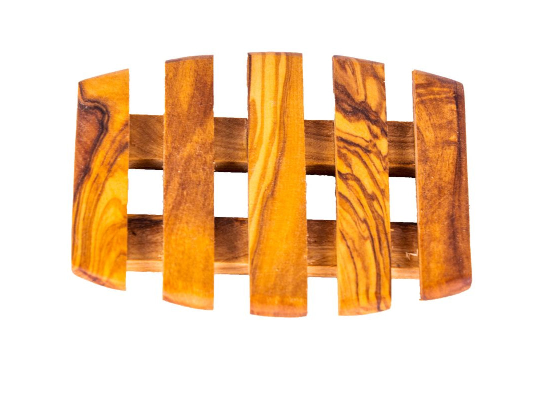 Porte-savon Bois d'olivier design palette