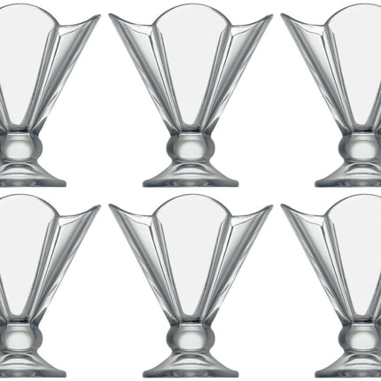 Set van 6 glazen ijsbekers ijscoupe-dessertglas 250 ml