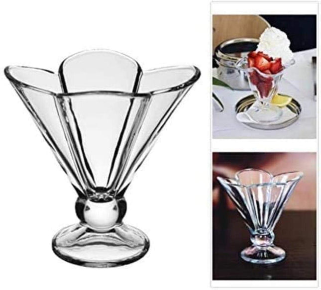 Set van 6 glazen ijsbekers ijscoupe-dessertglas 250 ml