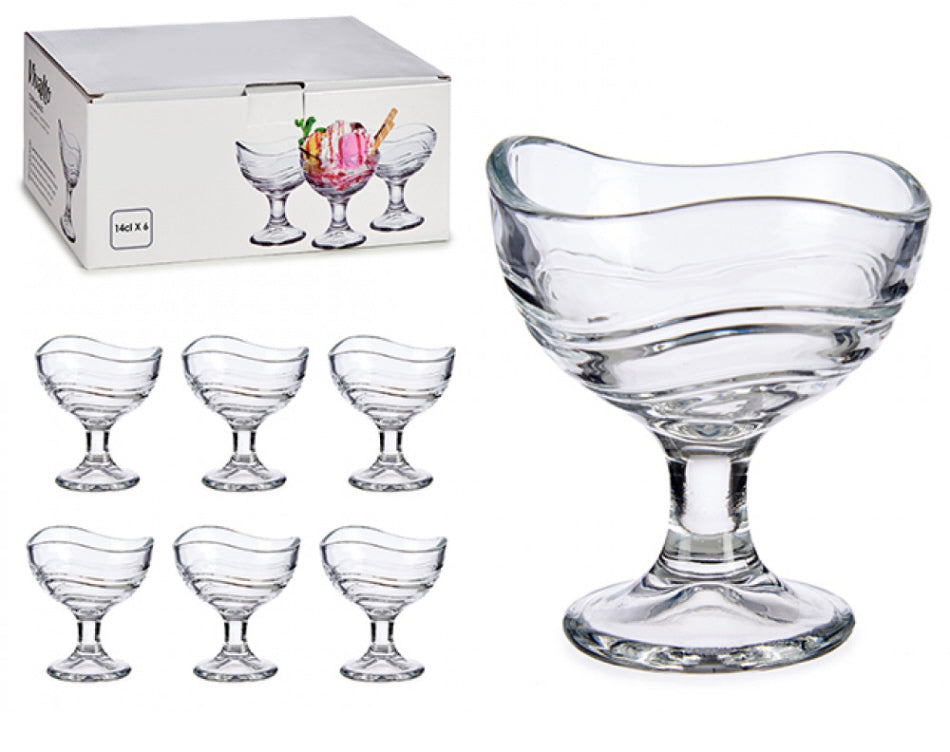 Gobelets à glace ondulés lot de 6 14cl