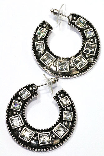 Ohrringe Silber/Strass