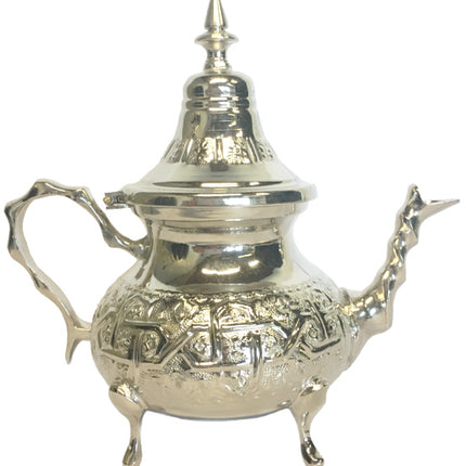 Traditionele Marokkaanse Theepot Zilver – Handgemaakt in Fes – 1,5 Liter