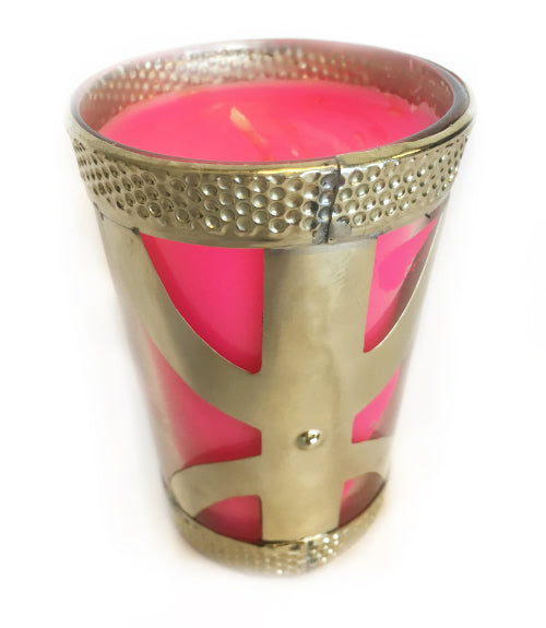 Bougie en verre amazigh