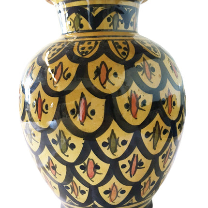 Marokkaanse vaas geel zwart