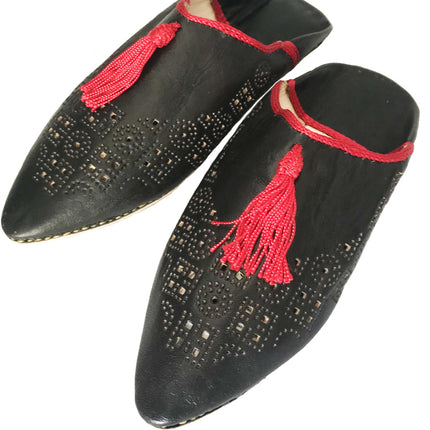 Babouche mule pompom