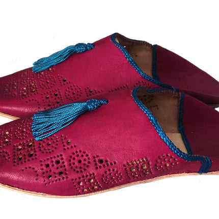 Babouche mule pompom