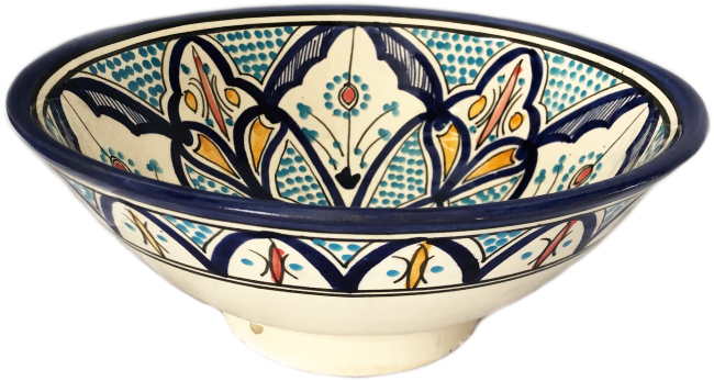 Marokkanische Salatschale blau