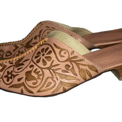 Babouche mule Stella rose