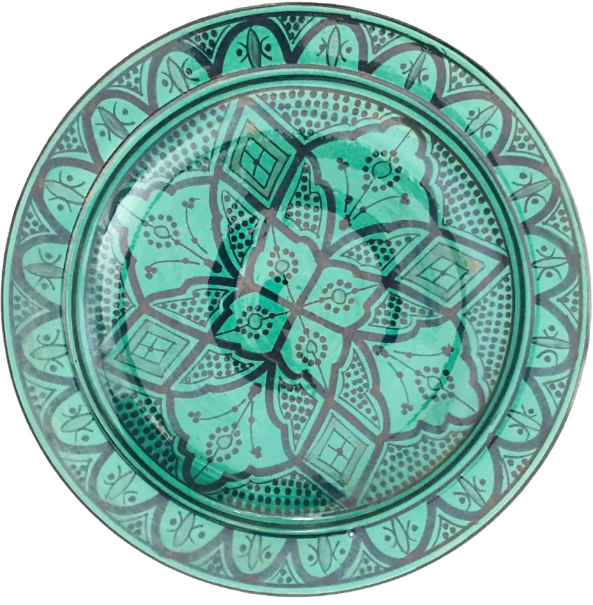 Plat en faïence vert clair
