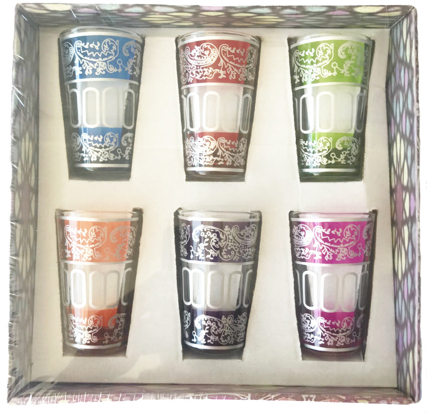 Verres à thé marocains décorés