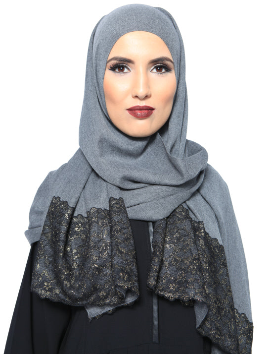 Pashmina-Schal mit Spitze