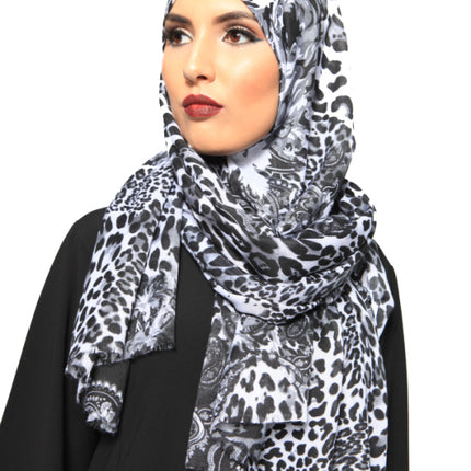 Sjaal print grey