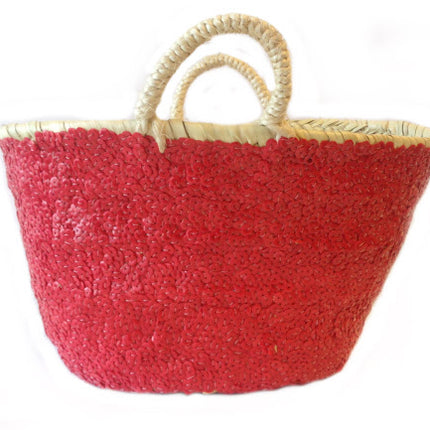 Mand met pailletten rood