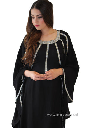 Abaya vlinder-zwart